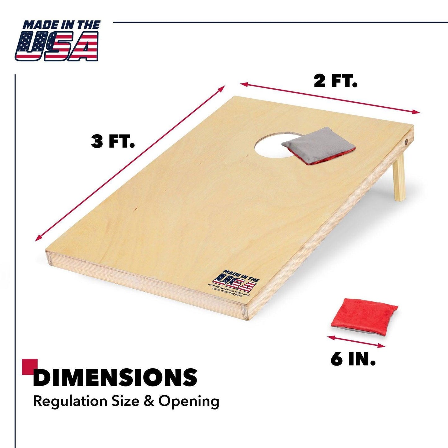 2' x 3' Cornhole Boards - EZ Does It