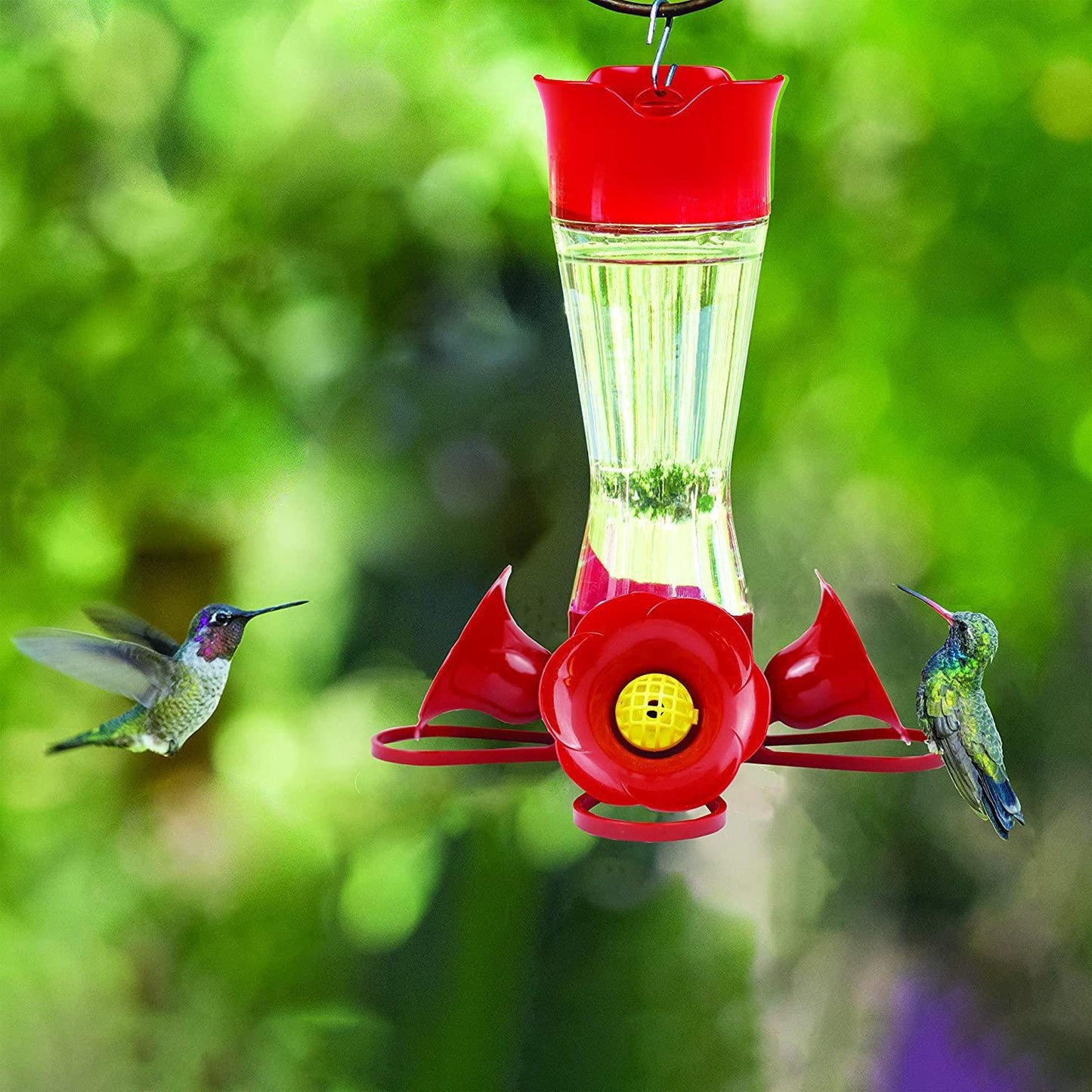 8 oz Pinch Waist Glass Hummingbird Feeder - EZ Does It