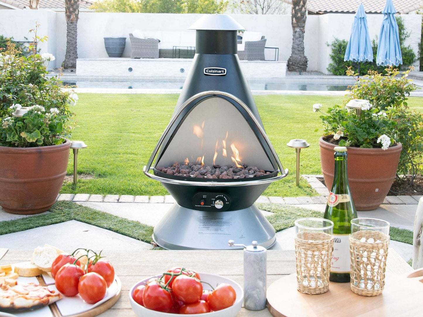 Chimenea Propane Fire Pit Patio Heater - EZ Does It
