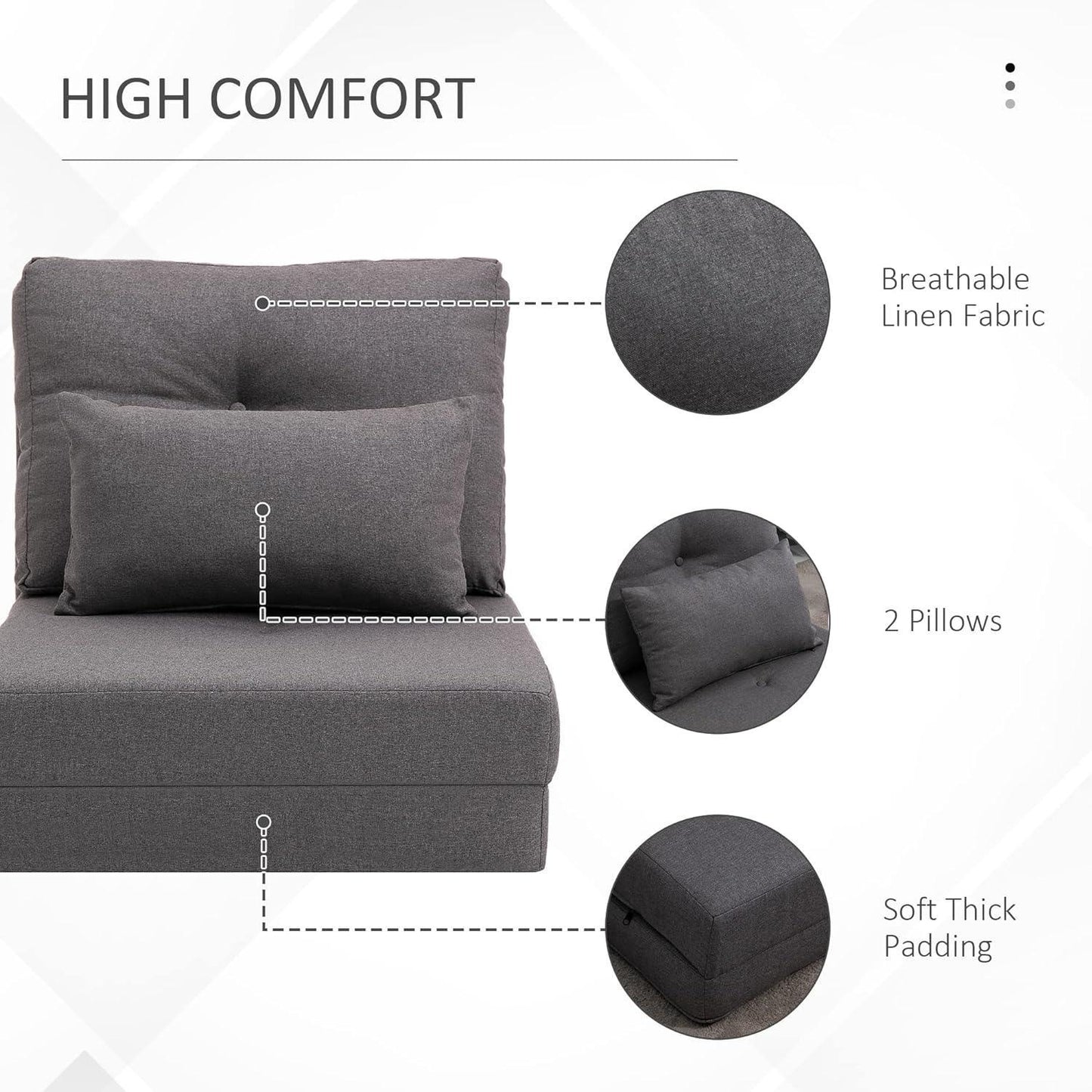 Convertible Flip Chair, Floor Lazy Sofa - EZ Does It