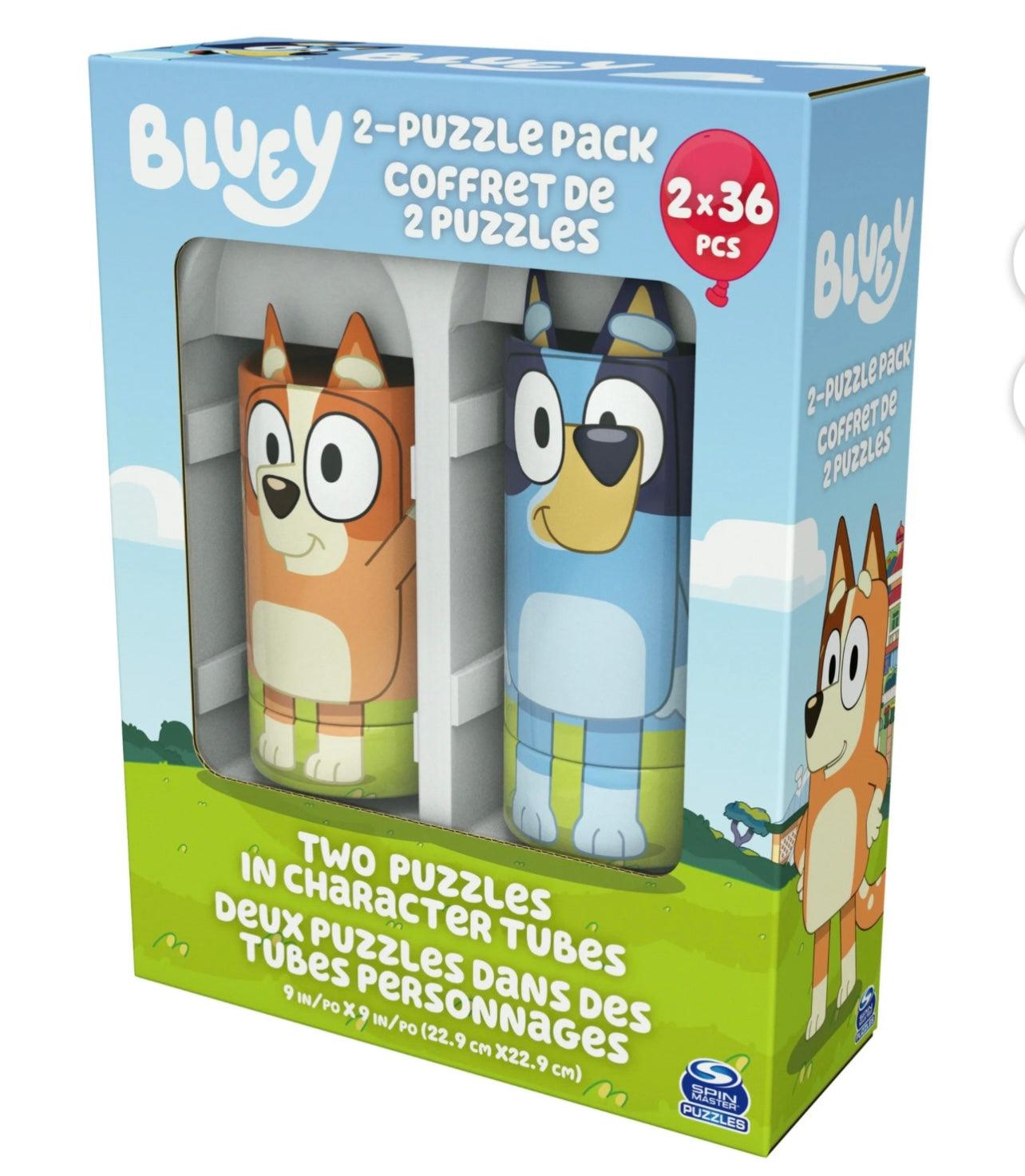 Bluey 36-Piece Jigsaw Puzzles Two Pack Bundle with Easy Tube Storage – EZ  Does It, LLC