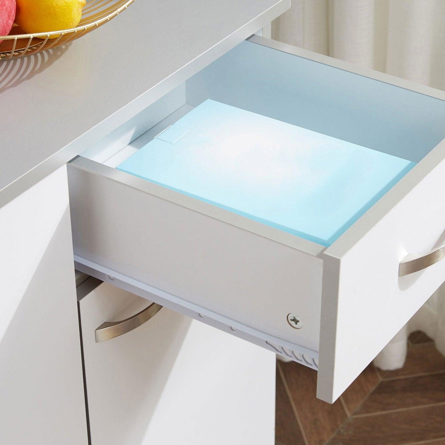 71 in Freestanding Buffet with Hutch, Storage, Pantry - EZ Does It