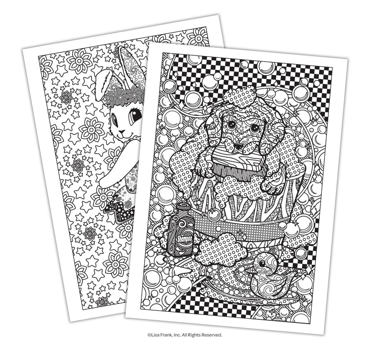 Lisa Frank 40 Page Advanced Coloring Book - EZ Does It