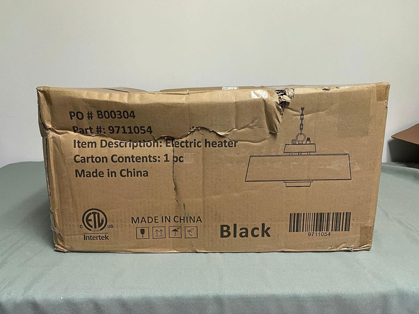 20'' Infrared Halogen Electric Hanging Heat Lamp - EZ Does It