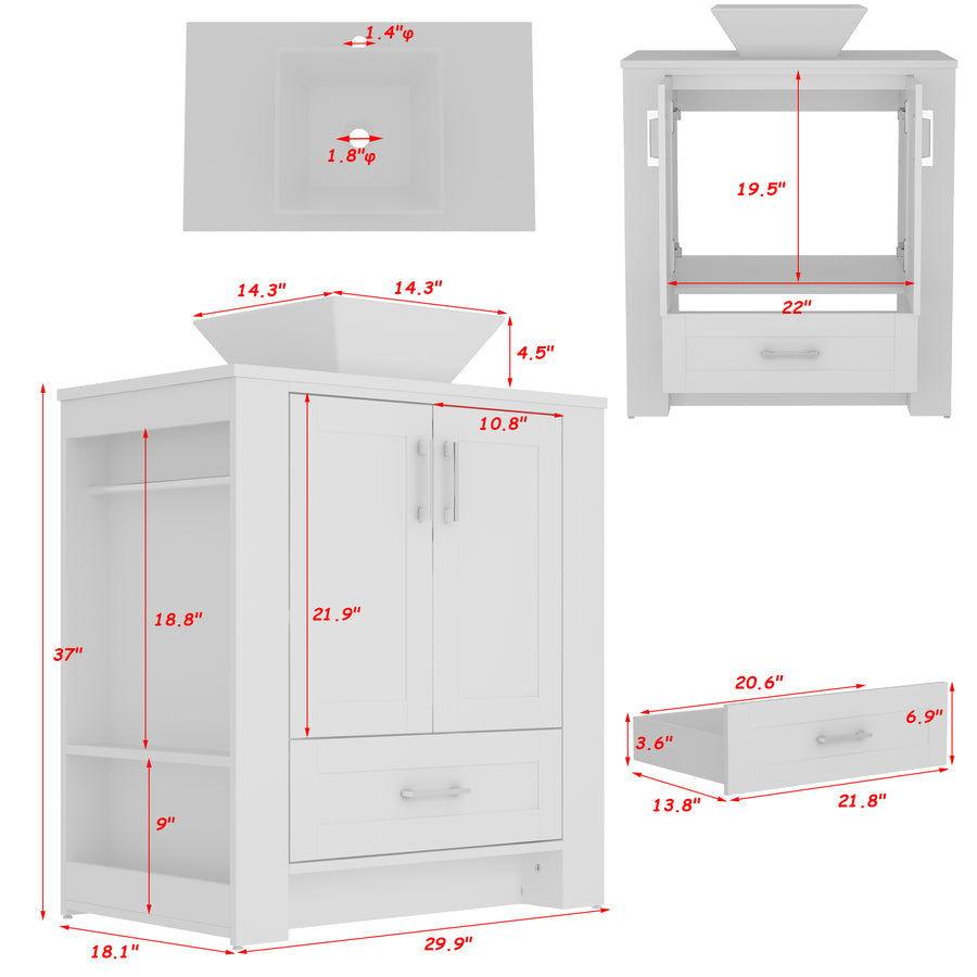 29.9'' Free Standing Bathroom Vanity - EZ Does It