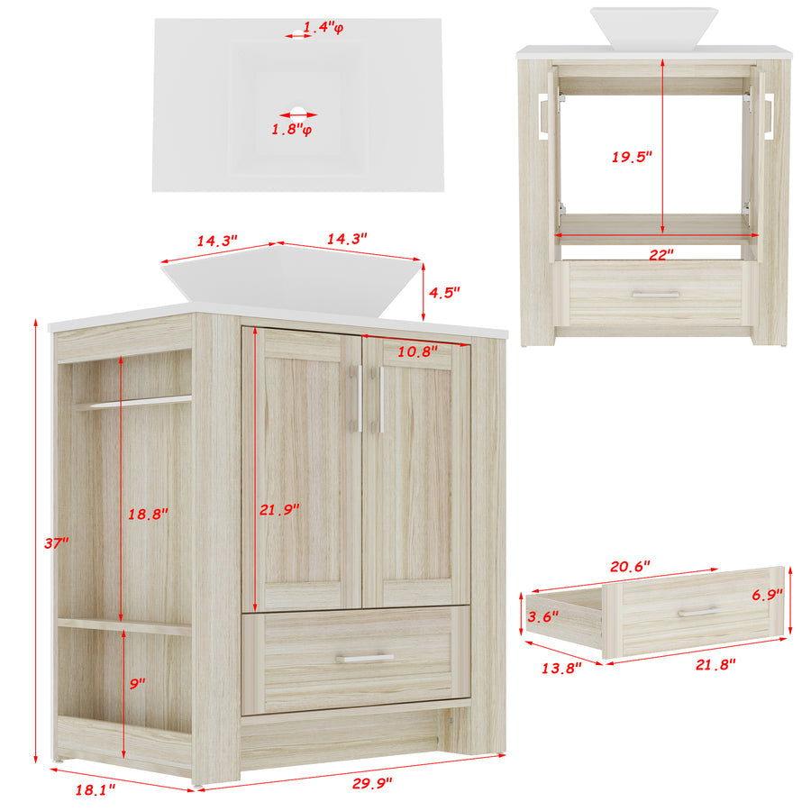 29.9'' Free Standing Bathroom Vanity - EZ Does It