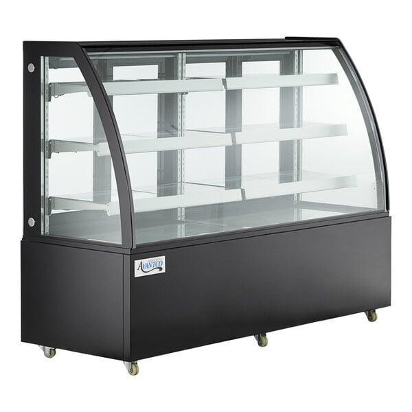 72” 3-Shelf Curved Glass Dry Bakery Display Case - EZ Does It