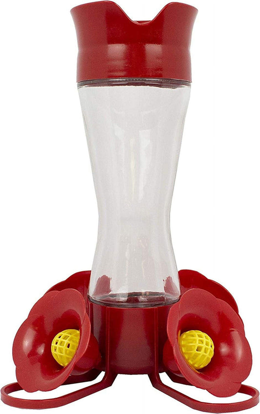 8 oz Pinch Waist Glass Hummingbird Feeder - EZ Does It