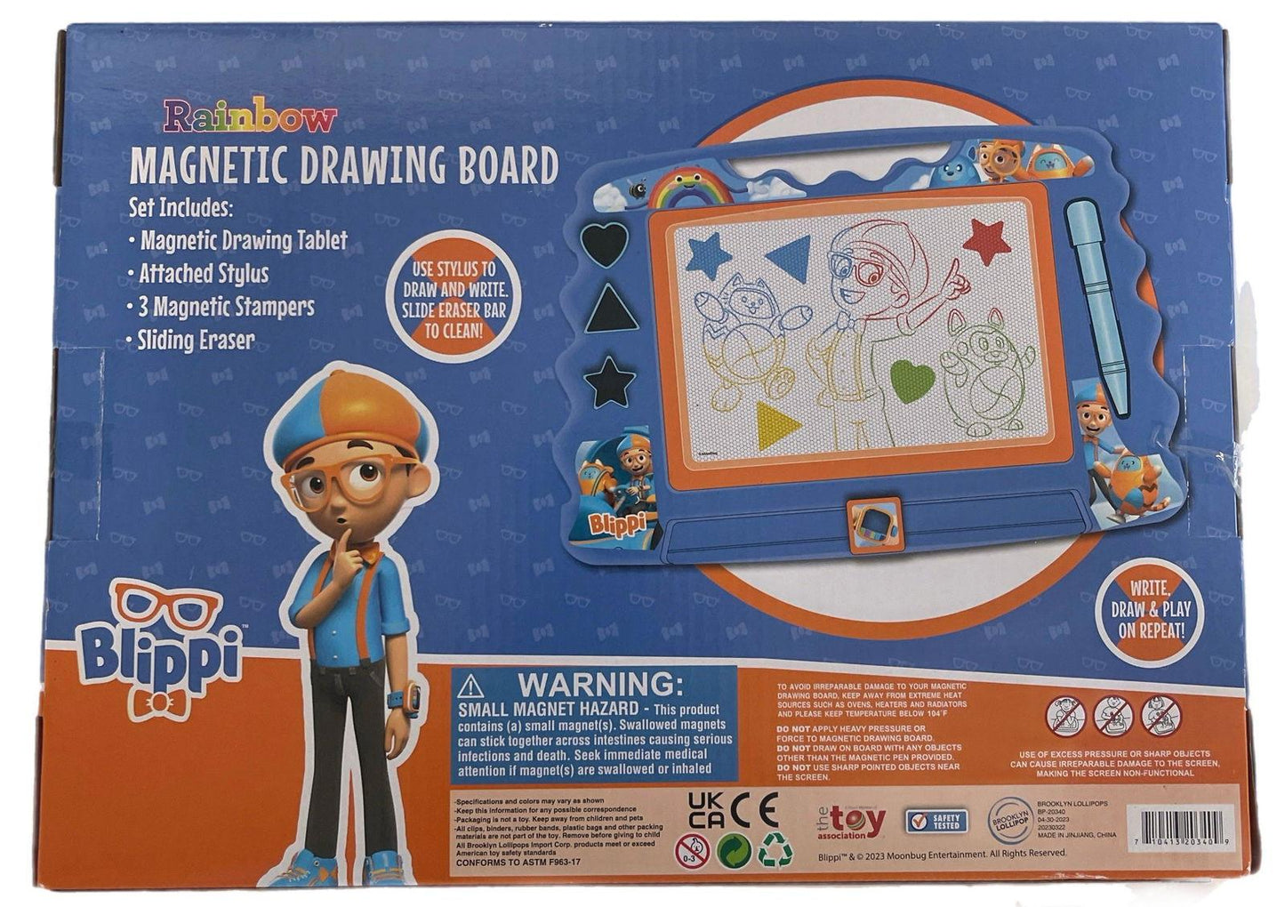 Blippi Rainbow Magnetic Drawing Board - EZ Does It