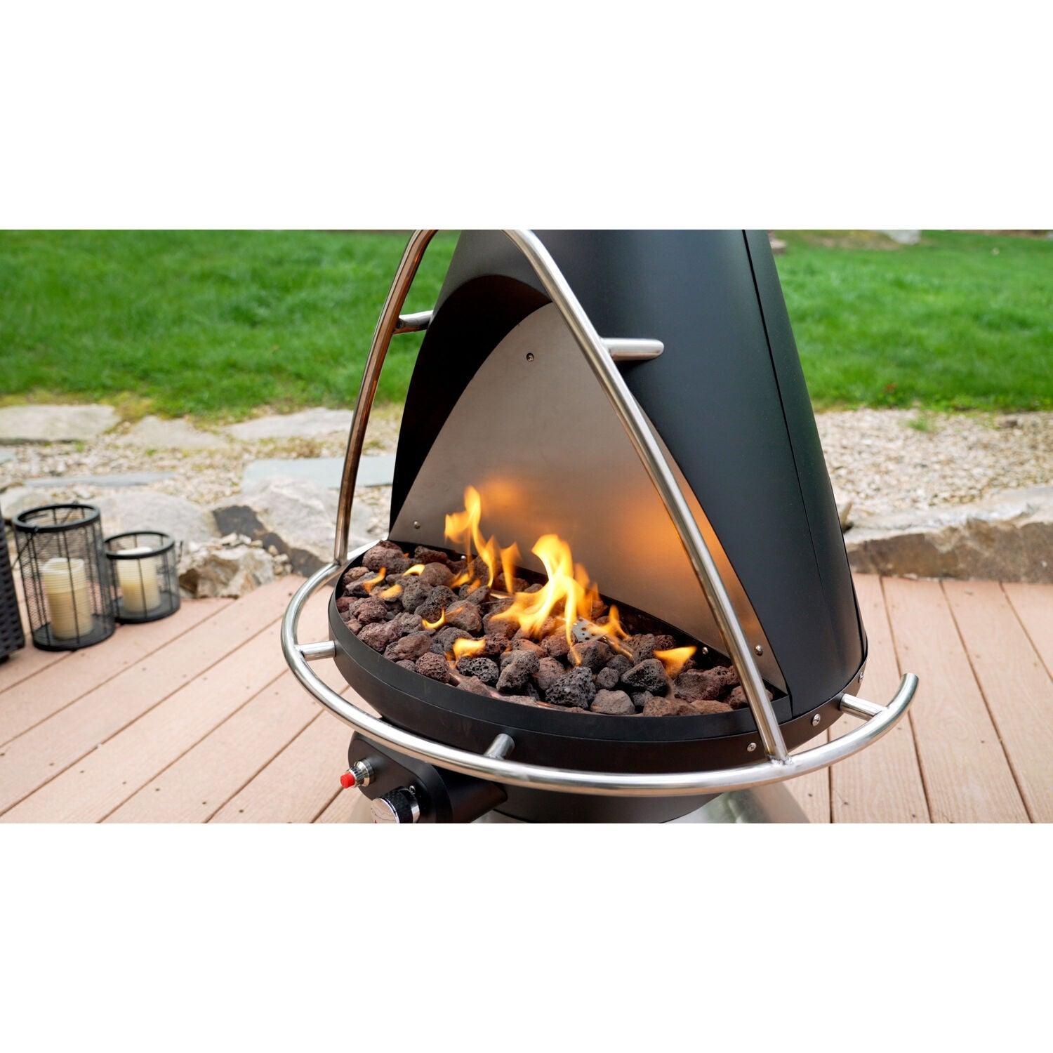Chimenea Propane Fire Pit Patio Heater - EZ Does It
