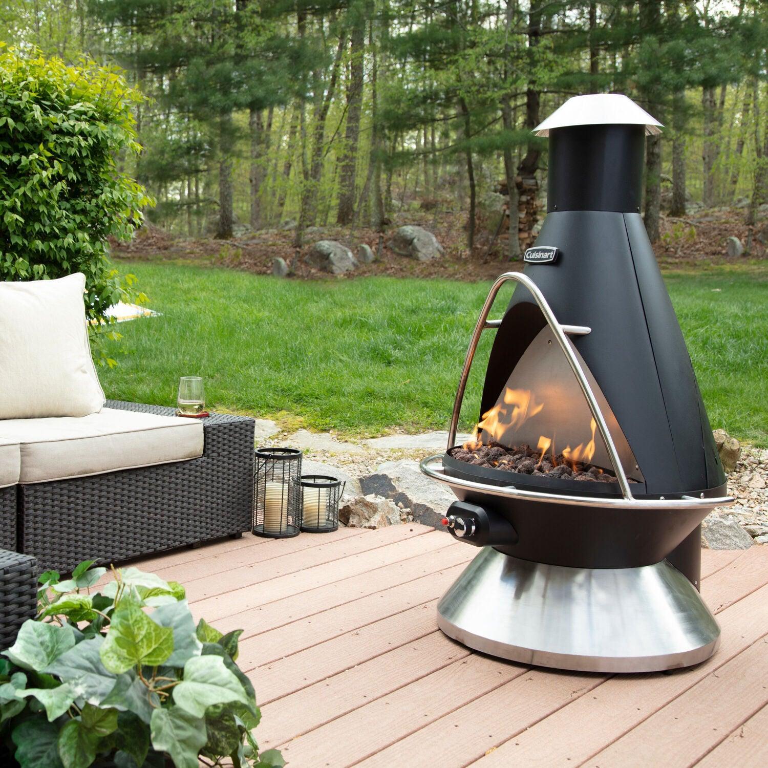 Chimenea Propane Fire Pit Patio Heater - EZ Does It