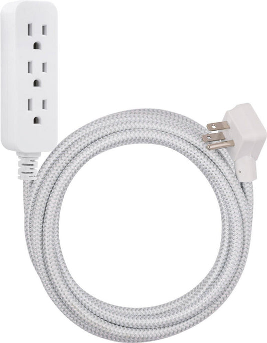 Cordinate 15ft. 3-Outlet Braided Extension Cord - EZ Does It