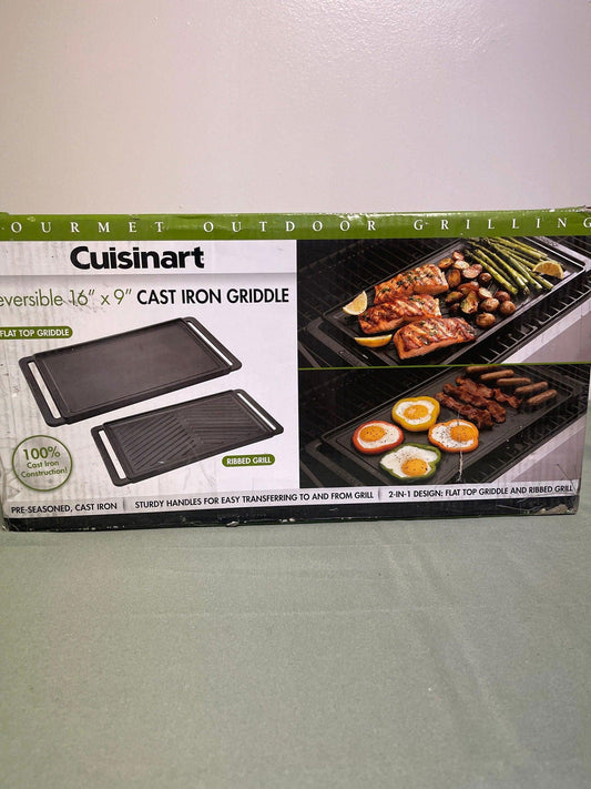 Reversible Cast Iron Grill and Griddle Plate - EZ Does It